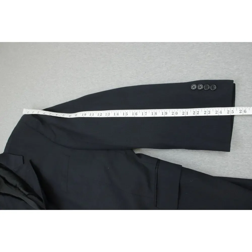 Jos A Bank Blazer 46R Navy Blue 100% Wool Lined Signature 2-Buttons